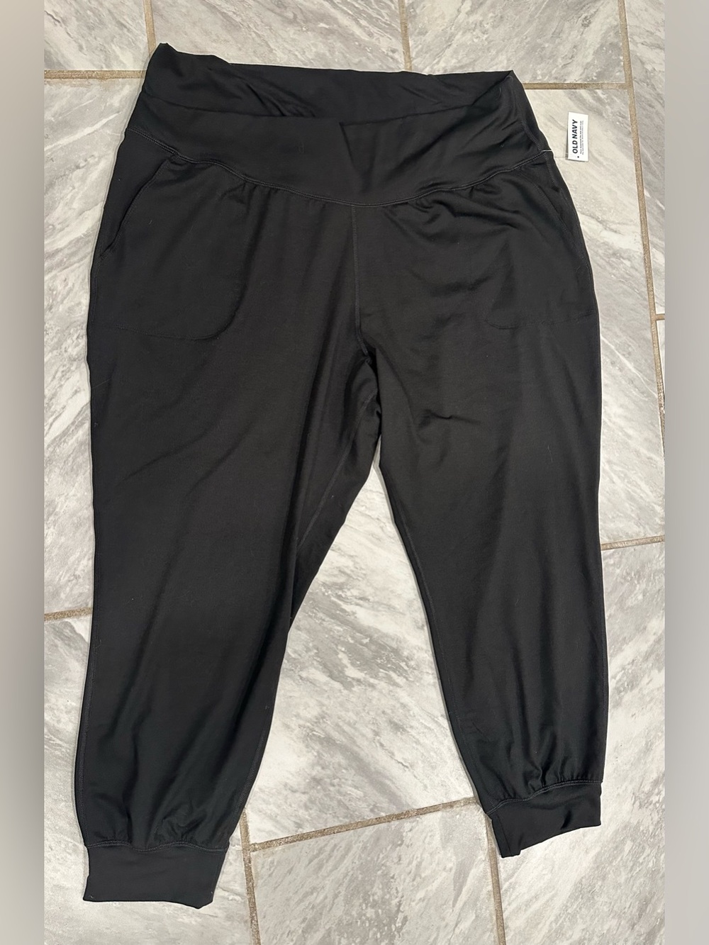 NWT Old Navy Cloudcomfy Women’s Extra High-Rise Black Jogger Pants XXL